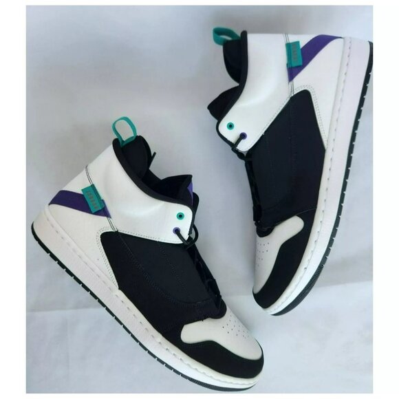 15 MEN'S NIKE JORDAN FADEAWAY AO1329-035 BASKETBALL SNEAKERS BLACK WHITE - Picture 1 of 9